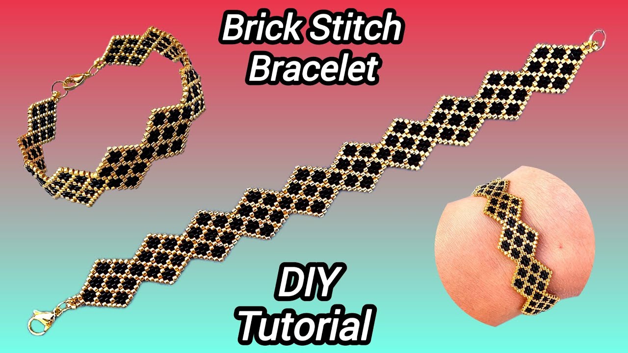 Brick stitch bracelet/Simple, elegant and easy to make/How to make beaded bracelet /DIY Tutorial