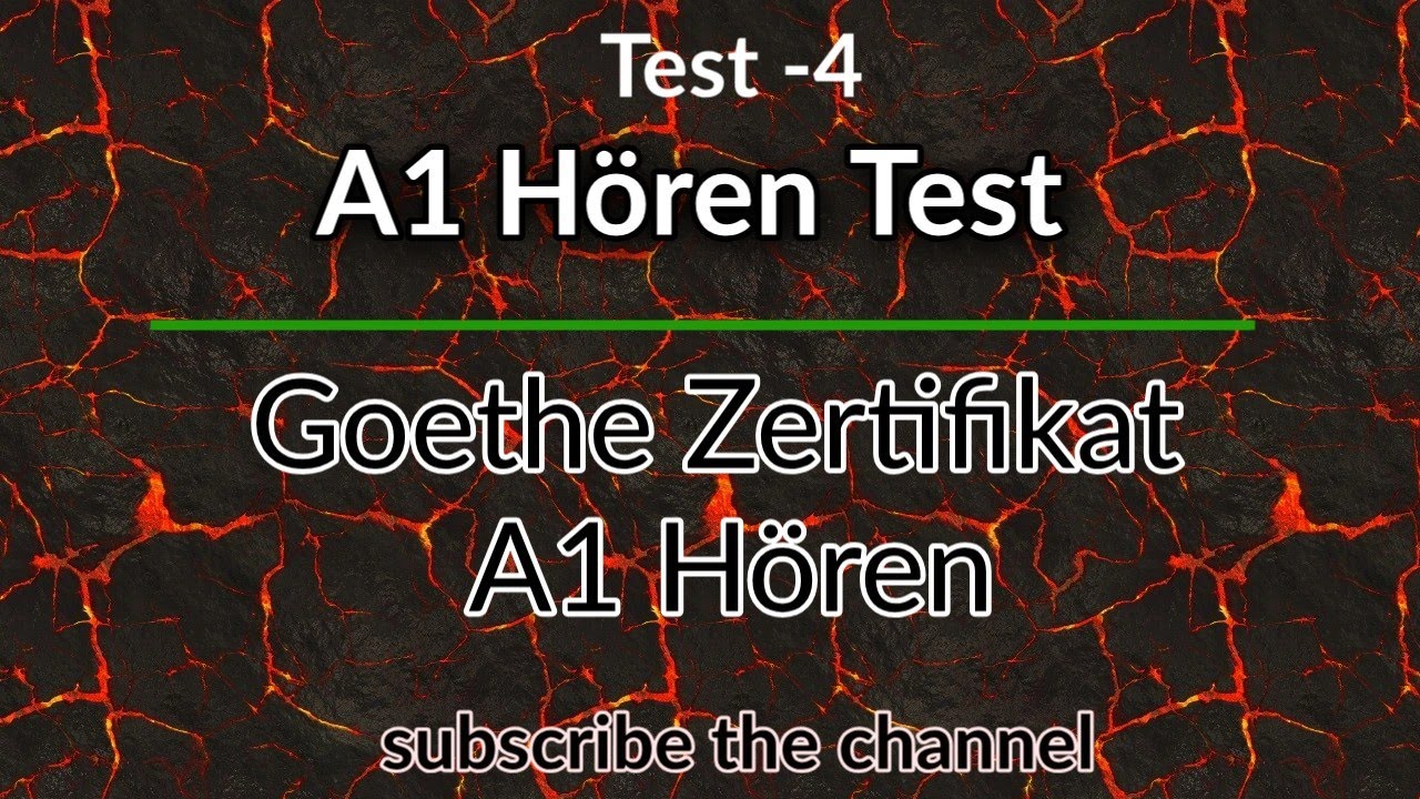 Goethe Start Deutsch A1 Modelltest 4 | German A1 listening exam