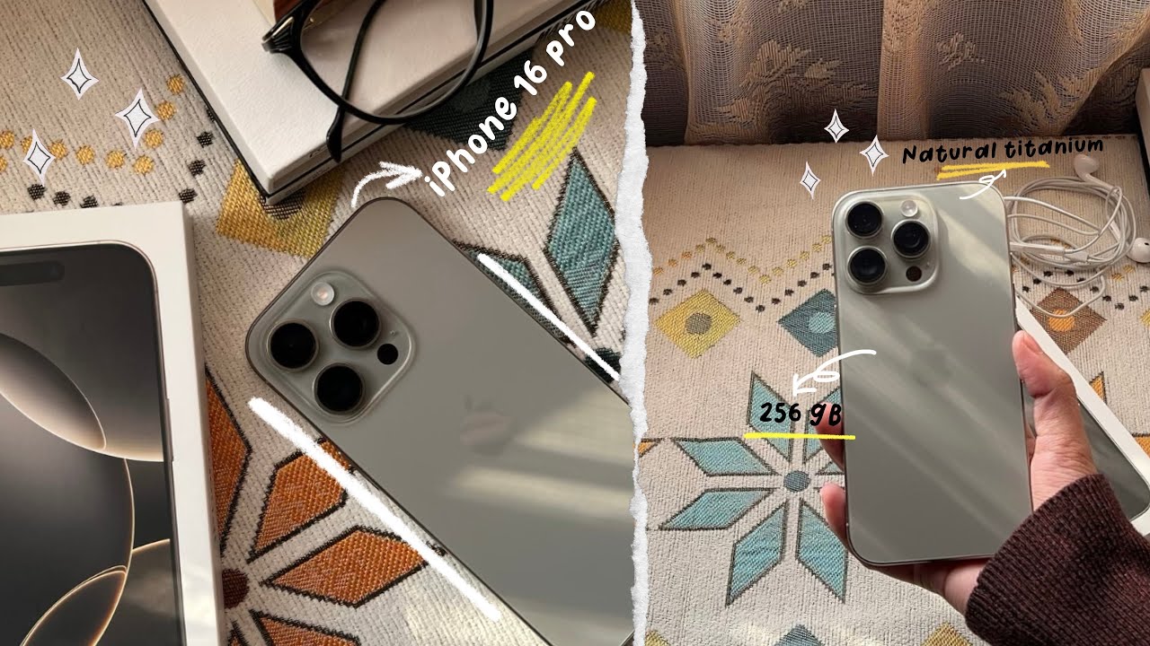 iPhone 16 pro  unboxing 📦 [natural titanium] | 256gb + set up & comparison to iPhone 12 📱