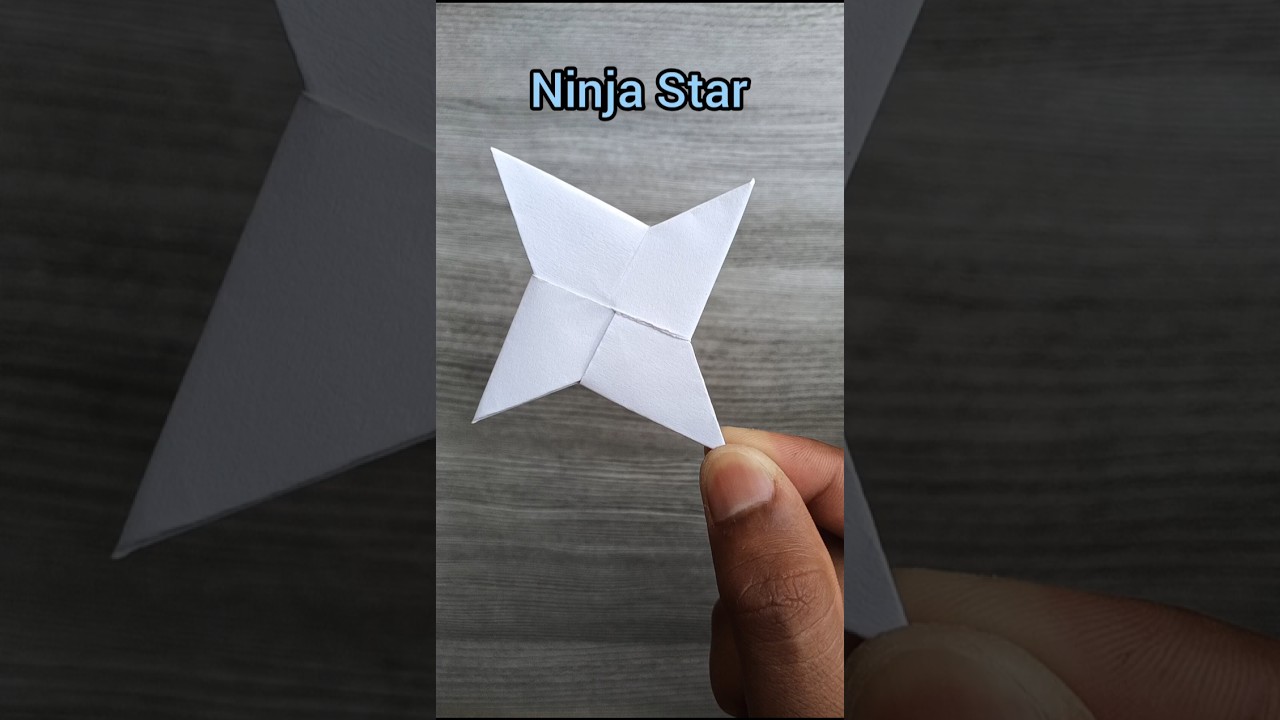 How to make a new paper ninja star ⭐ , homemade easiest ninja star paper folding trick , #shorts