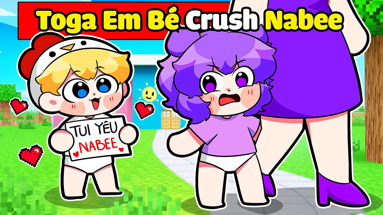 EM BÉ NABEE BẤT NGỜ ĐƯỢC EM BÉ TÔ GÀ THÍCH THẦM TRONG MINECRAFT*NABEE EM BÉ 👶❤️