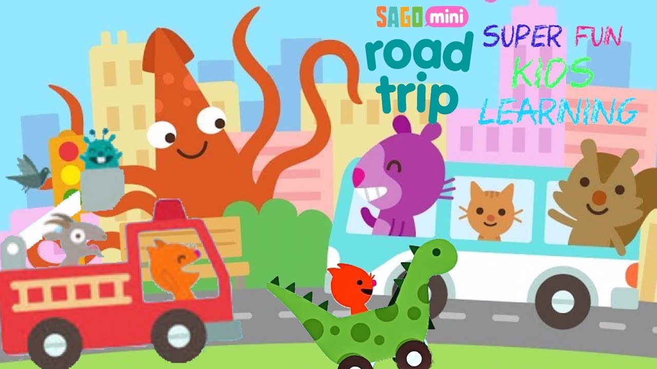 Car Games For Kids Road Trip Car Game Sago Mini Kids Games Animals Driving Cars