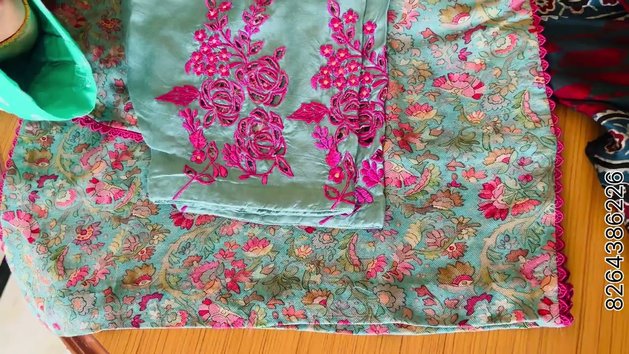 ਬਹੁਤ ਸੋਹਣੇ ਕੱਡਾਈ ਵਾਲੇ printed ਸੂਟ। WhatsApp no:8264386226