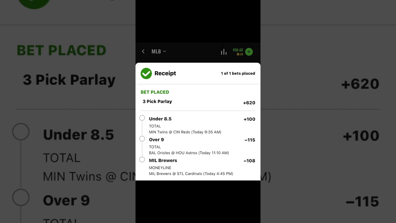 MLB Parley Of The Day!🔥💰 9/20/23 #betting #propbets #gambling #bet #draftkings #parley #mlb #short