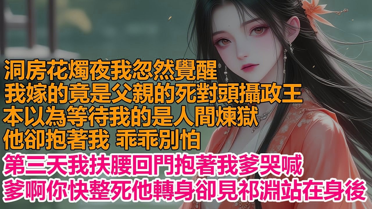 洞房花燭夜我忽然覺醒，我嫁的竟是父親的死對頭攝政王，本以為等待我的是人間煉獄，他卻抱著我 乖乖別怕，第三天我扶腰回門抱著我爹哭喊，爹啊你快整死，他轉身卻見祁淵站在身後