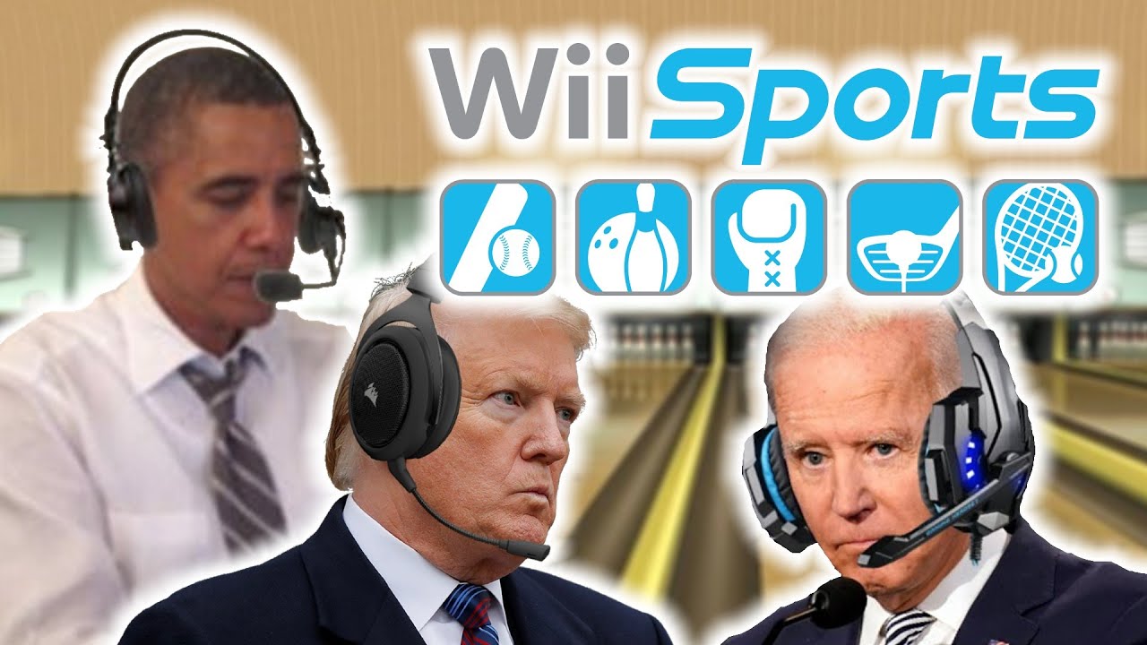 Президенты США играют в боулинг на Wii Sports