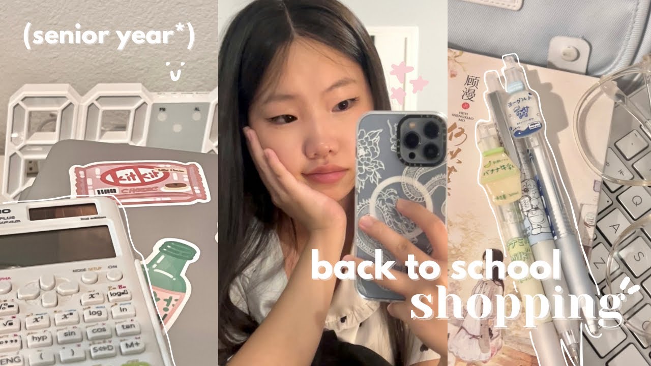 BACK TO SCHOOL SHOPPING📓(supplies haul + decorate my bag + talks) senior year, etc.