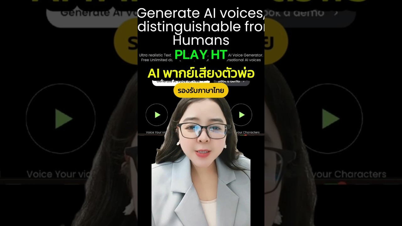 Play HT ai พากย์เสียงตัวพ่อ รองรับภาษาไทย