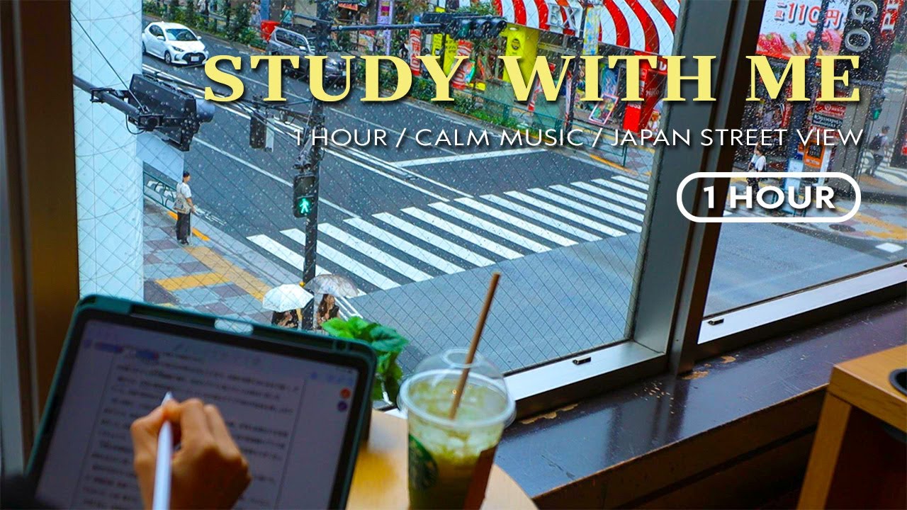 1-HOUR STUDY WITH ME☀️ Calm Piano Music for Study and Focus / Countdown Timer