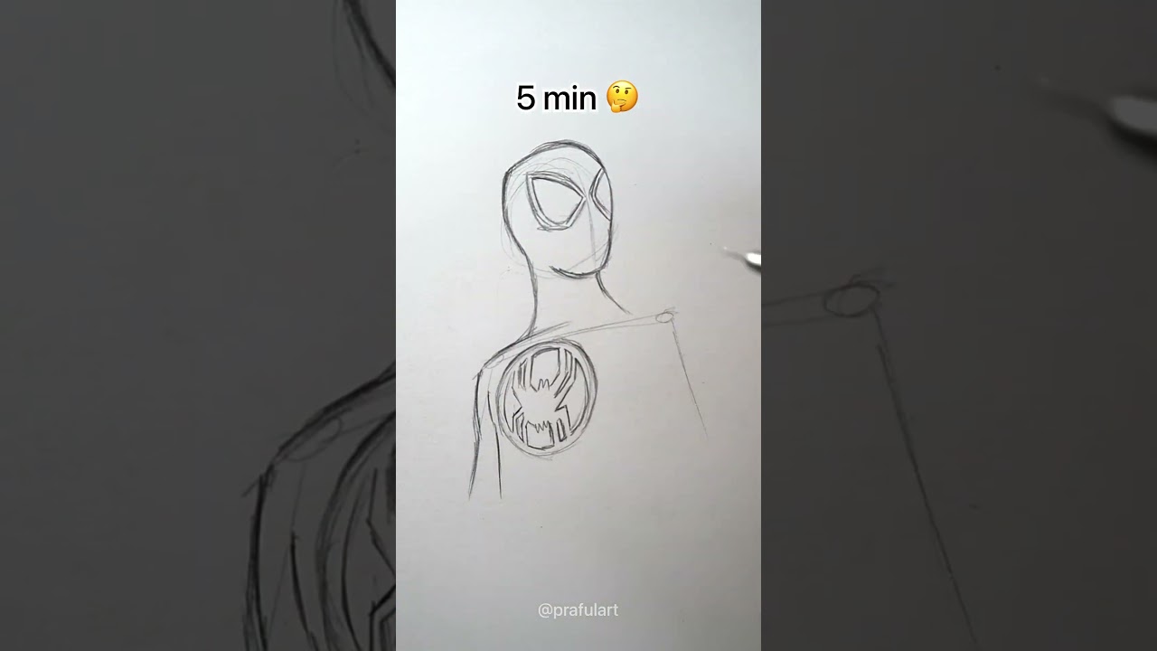 How to Draw Spiderman in 10sec, 10mins, 10hrs #shorts
