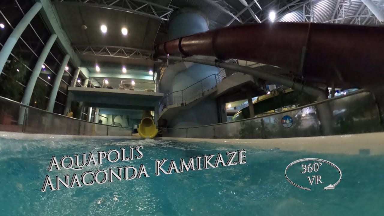 Napfényfürdő Aquapolis Szeged Anaconda Kamikaze (night) 360° VR POV Onride