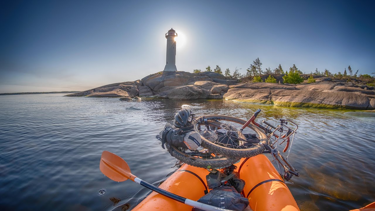 Одиночный вело-водный поход на остров | Ночёвка в палатке.