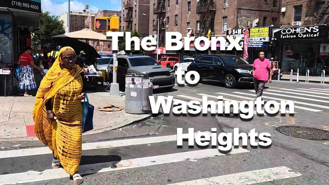 The Bronx to Washington Heights Afternoon Walk | New York City | ASMR | 4K HD | 2023