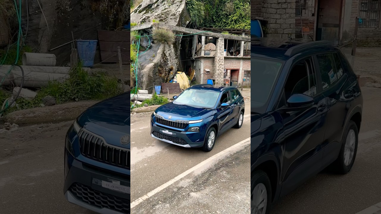 Skoda Kylaq Signature Lava Blue Colour #kylaq #skodakylaq #lavablue #travelwithspade #trending