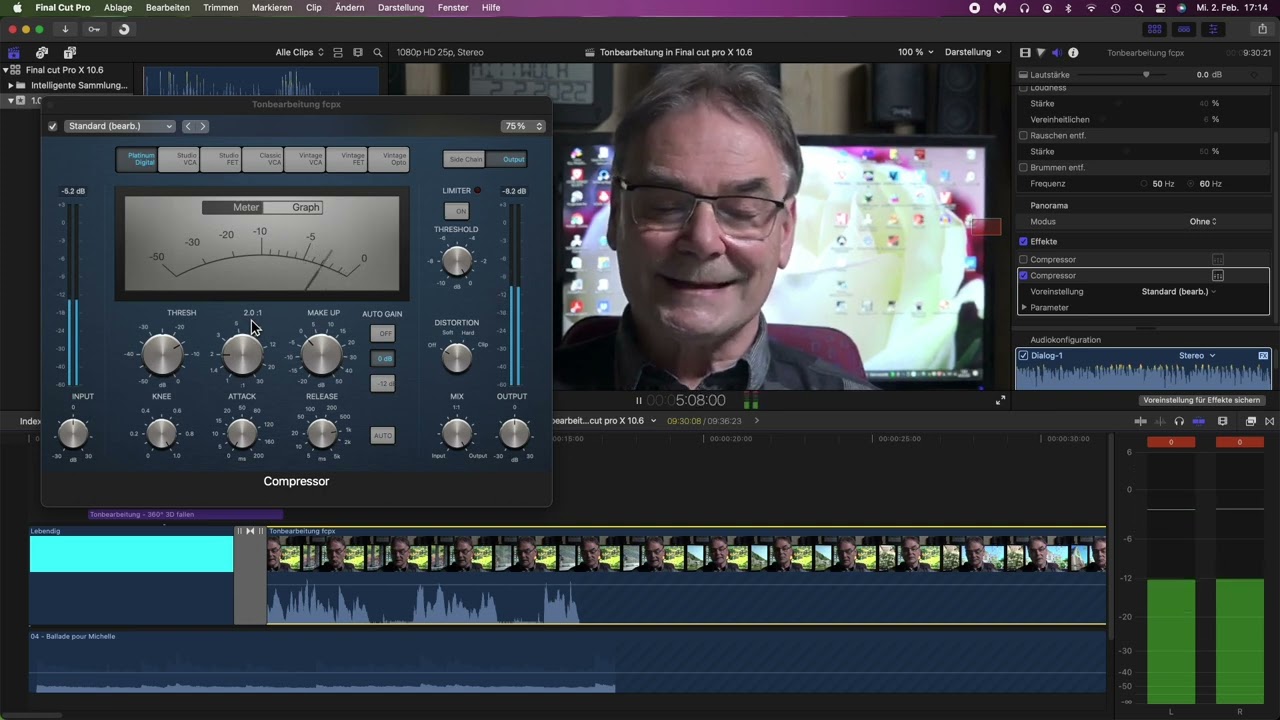 Ton Endbearbeitung in FCPX 10 6