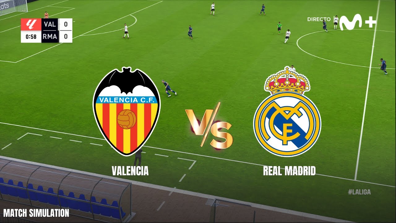 Valencia vs Real Madrid | Spanish La Liga 2026 | eFootball PES Gameplay PC