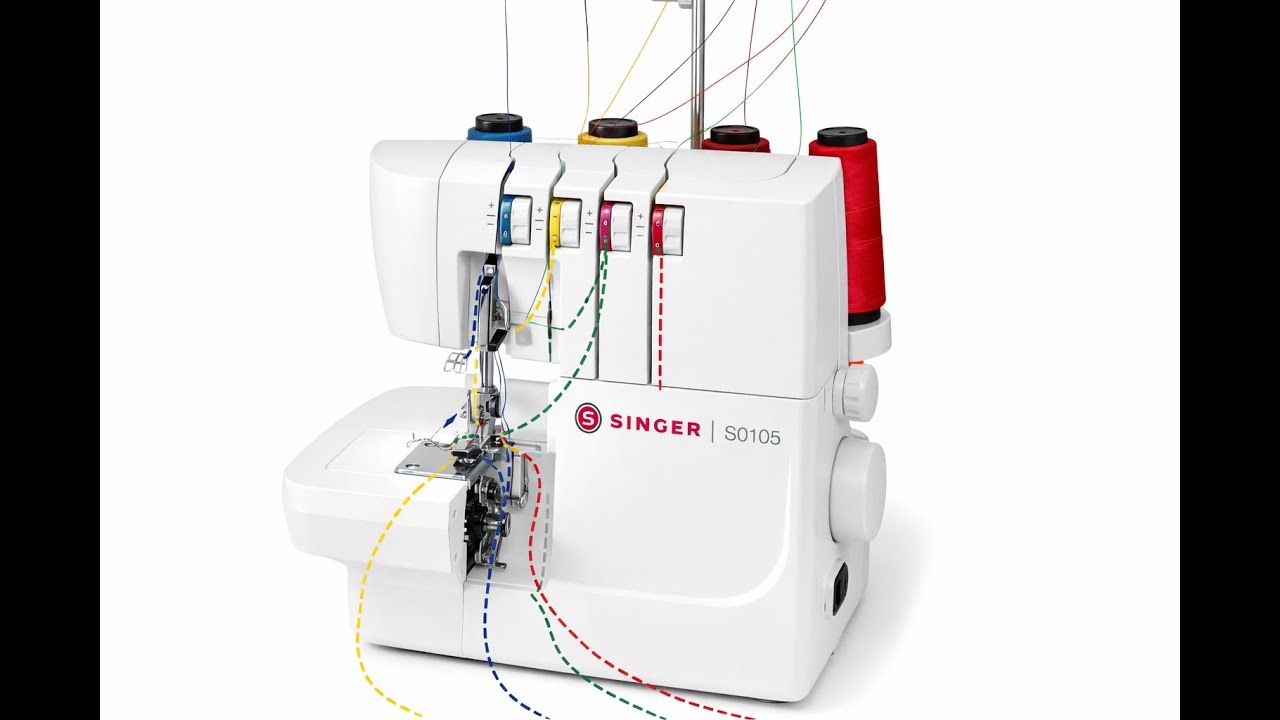Singer Overlock Ultralock S0105 – Como Passar a Linha Passo a Passo (Parte 2)