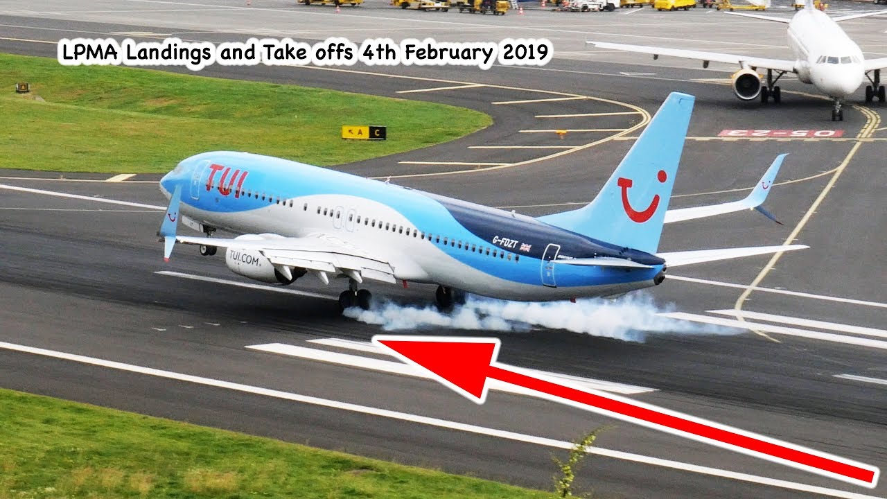 Madeira Airport Landings and Take Off's LPMA 4 February 2019