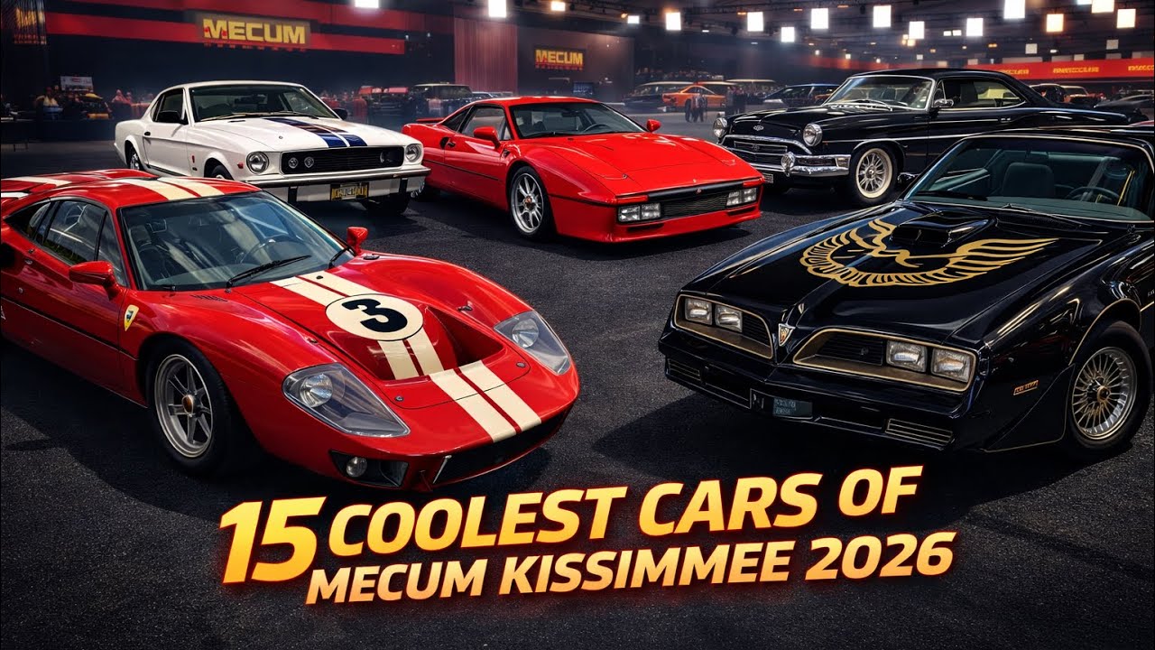 15 самых крутых автомобилей аукциона Mecum Kissimmee 2026!