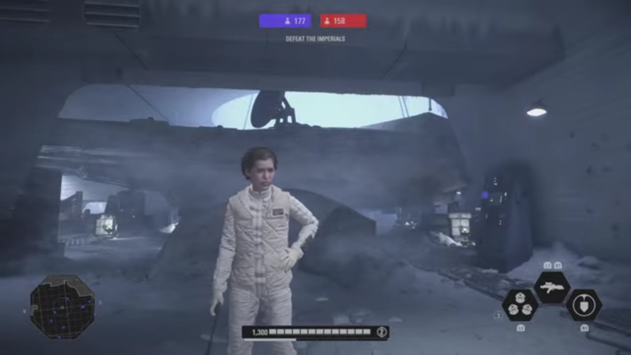Star Wars Battlefront II Princess Leia Hot In Team Battle Custom HUD On Hoth