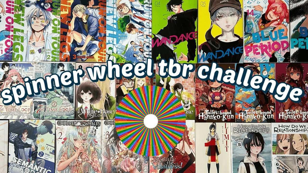 spinner wheel tbr challenge - manga & manhwa reading vlog