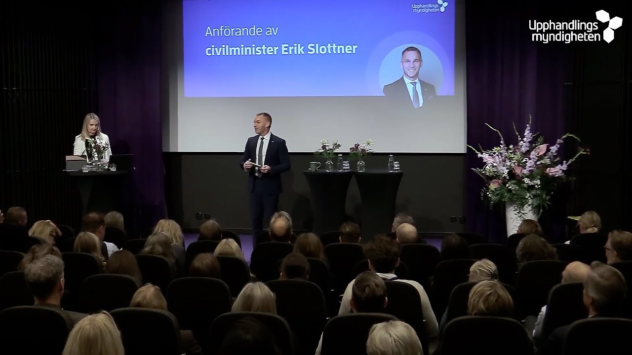 Civilminister Erik Slottner - Upphandlingsmyndighetens 10-årsjubileumskonferens