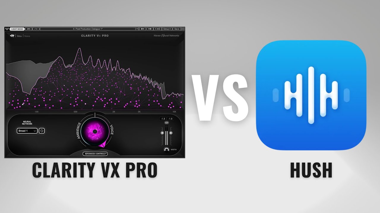 Hush Noise Reduction App vs Clarity Vx Pro - Podcast Noise Reduction