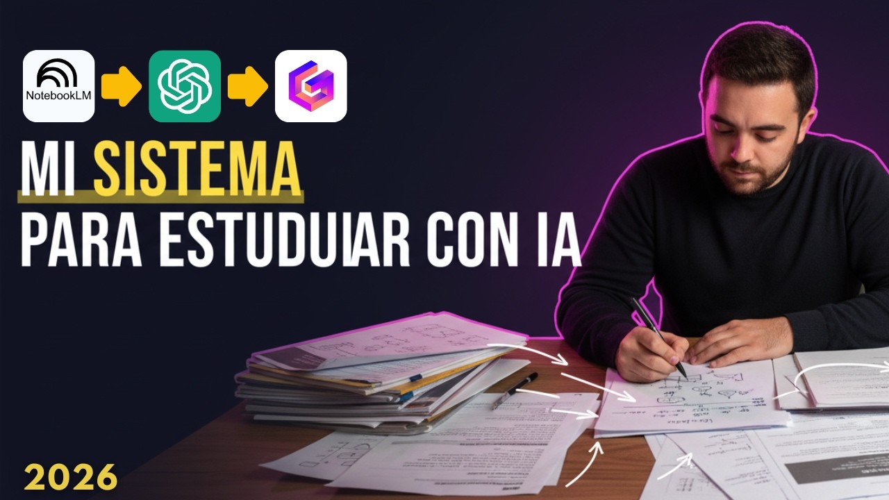 Mi sistema para estudiar con IA en 2026: NotebookLM + ChatGPT + Gamma (paso a paso)