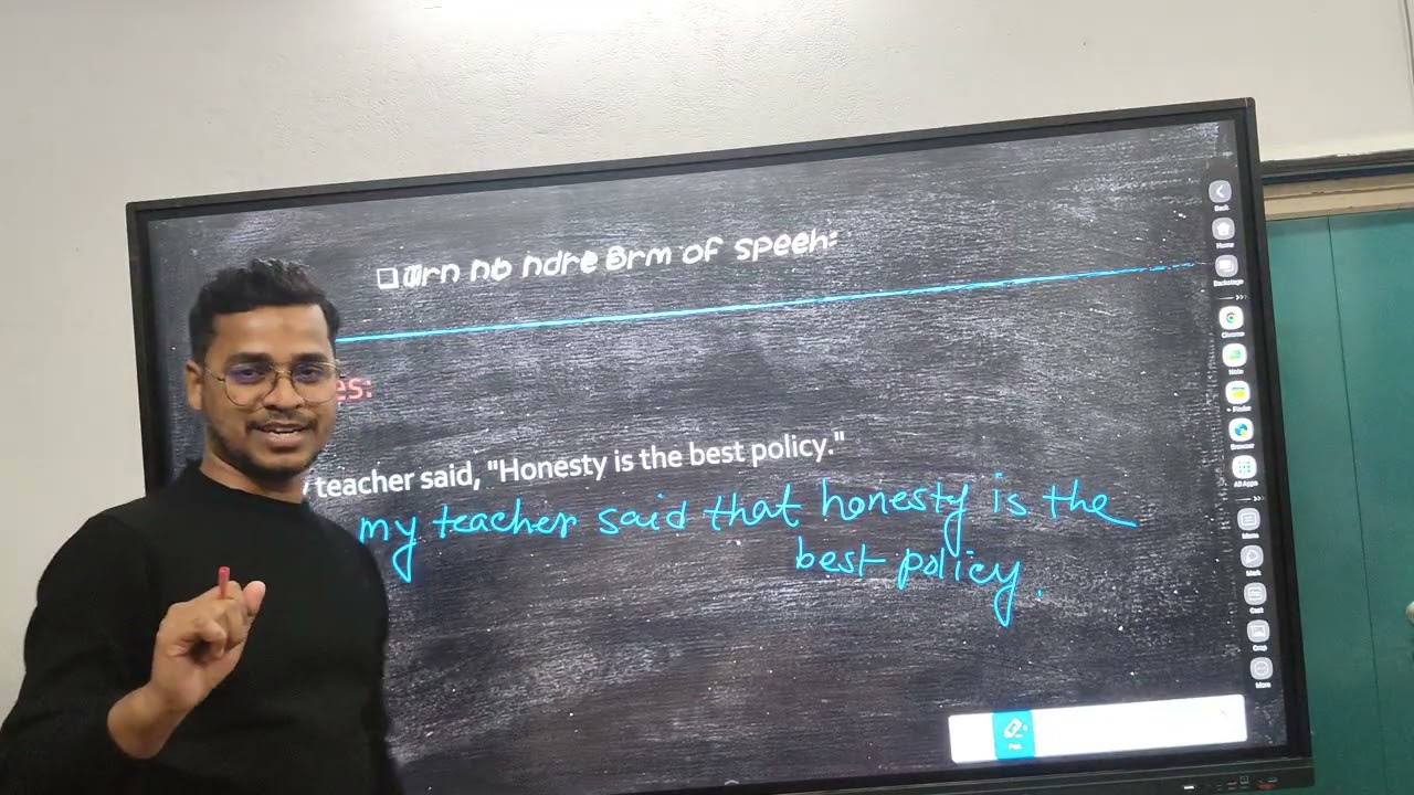 Example Universal Truth narration change 