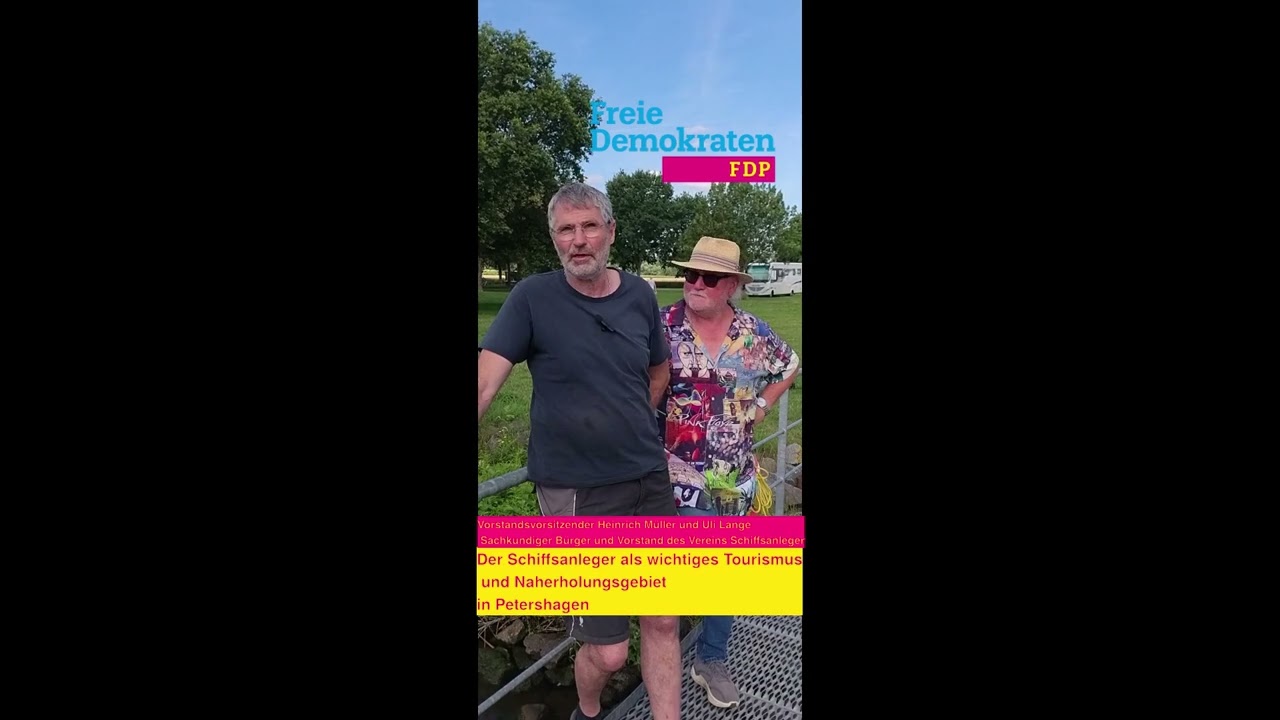 Treckerfahrt zum Schiffsanleger Petershagen   Die FDP als Impulsgeber für Petershagen