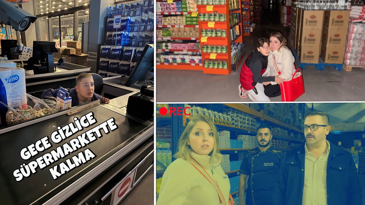 GECE GİZLİCE SÜPERMARKETTE KALMAK !!