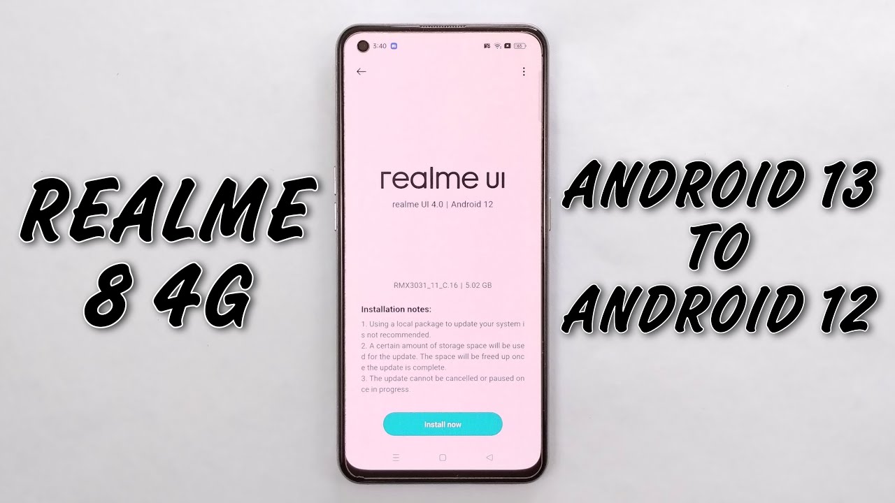 Realme 8 4G Android 13 To Android 12 Rollback | How To Rollback Realme UI 4.0 To 3.0 Update