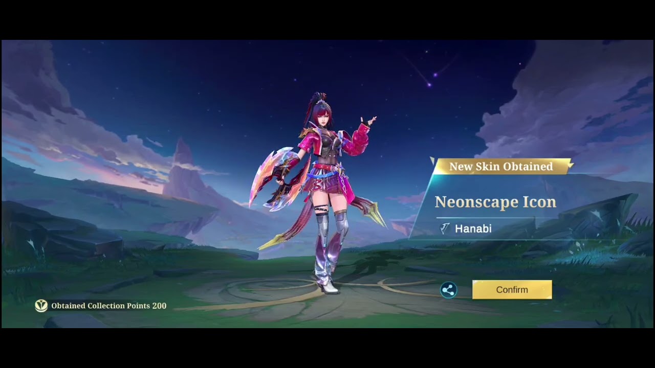 Hanabi free skin😃#mobilelegends #fypシ 