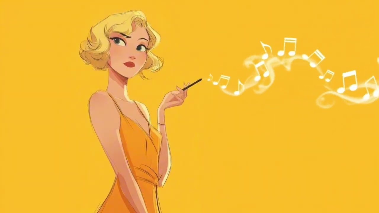 Smoking Girl Vibes: Relaxing Animation with Musical Touch