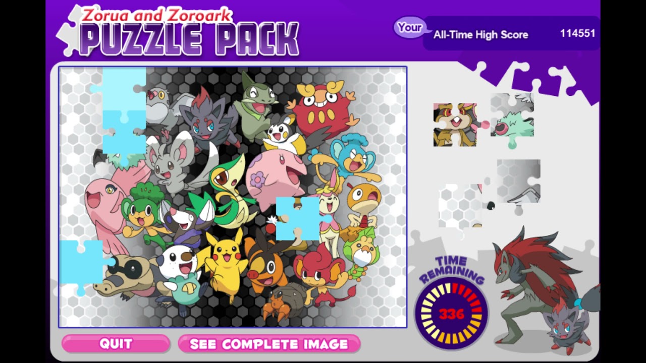 Zorua and Zoroark's Puzzle Pack - Low Time Music