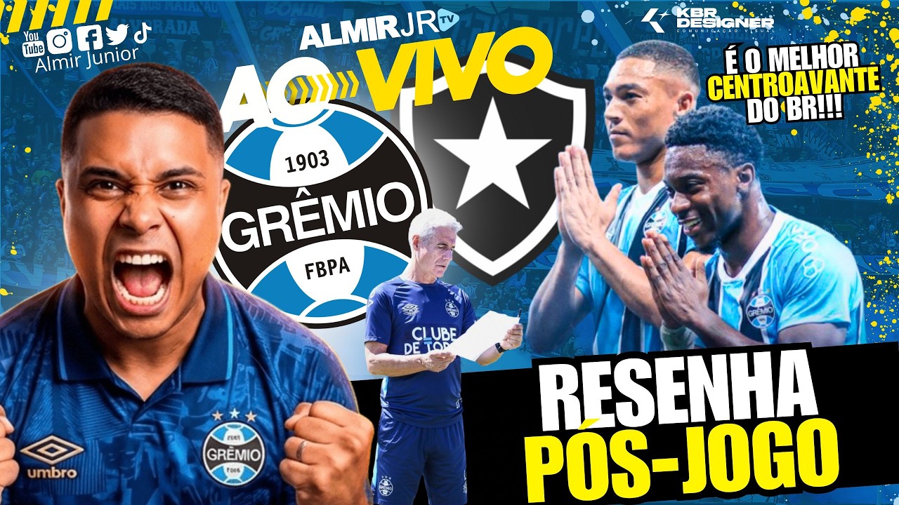 GRÊMIO 5x3 BOTAFOGO | PÓS-JOGO BRASILEIRÃO, COLETIVA DO LUÍS CASTRO, Melhores Momentos