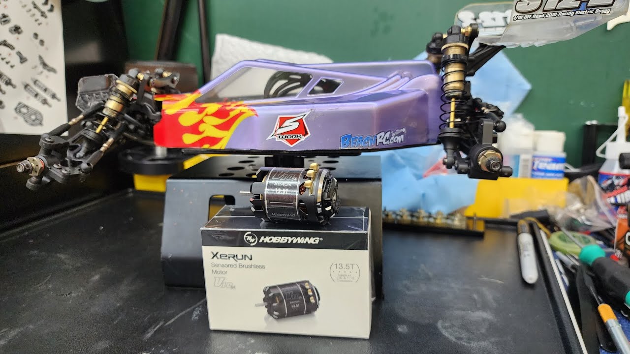 Hobbywing Xerun V10 G4 13.5T checking kv and timing and some tuning on motor.