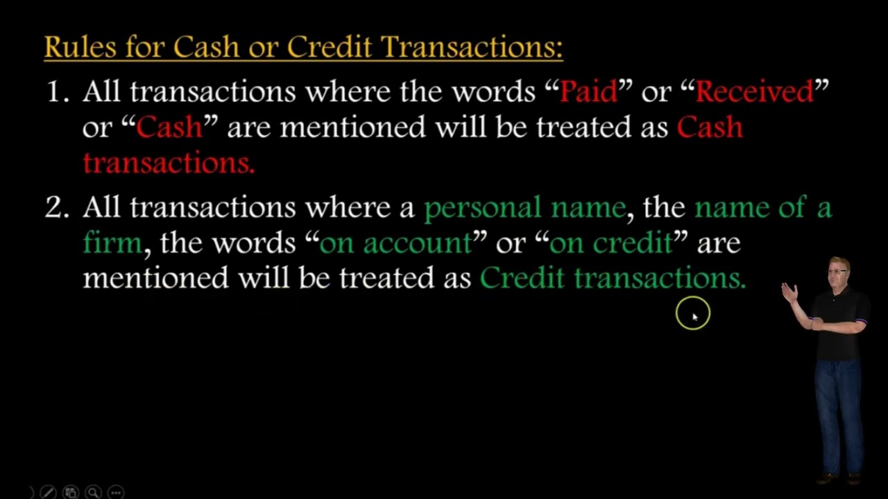 How many types of transactions - Accounting Terms