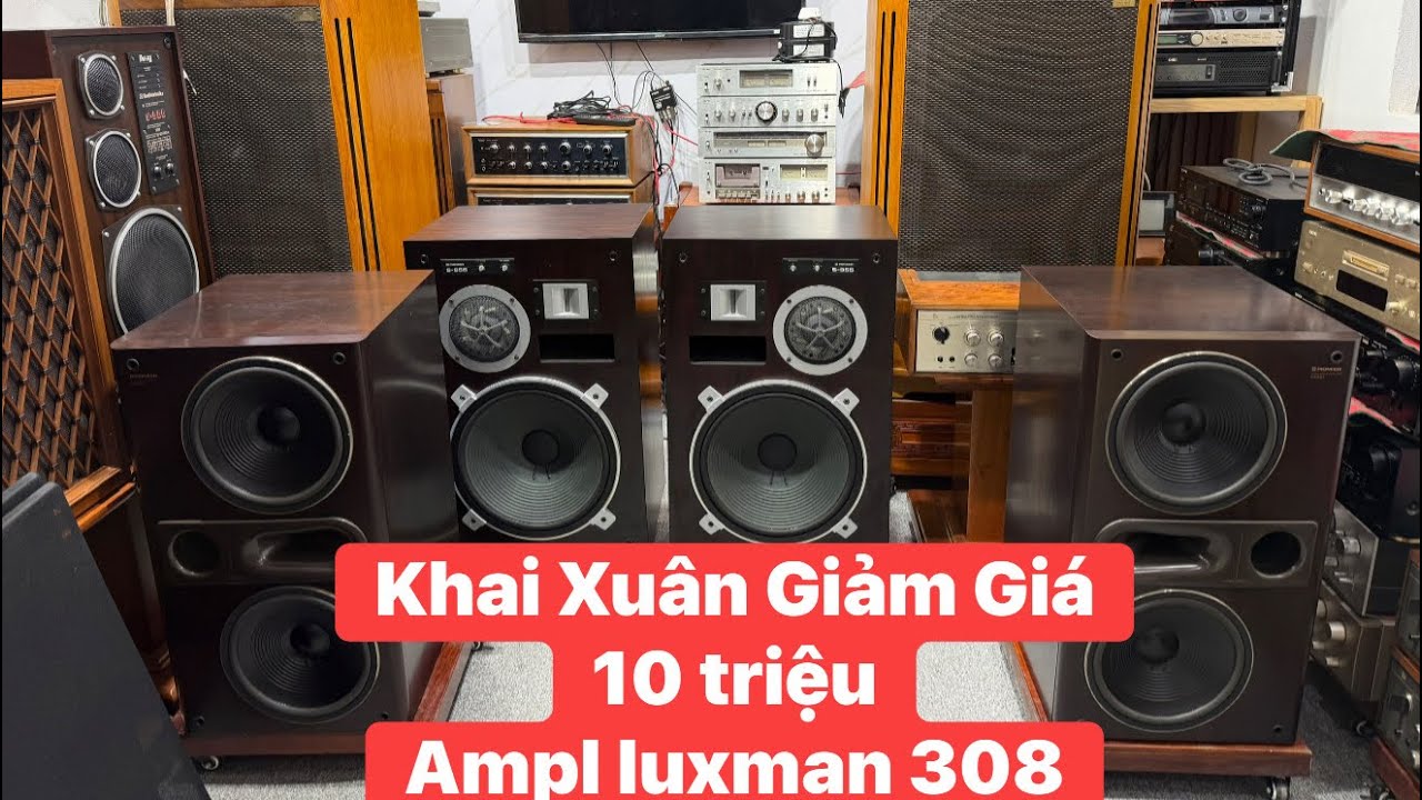 Nặng 100kg Cặp Loa Quá Khủng | Pioneer s955 | Pioneer she10 | Luxman 308