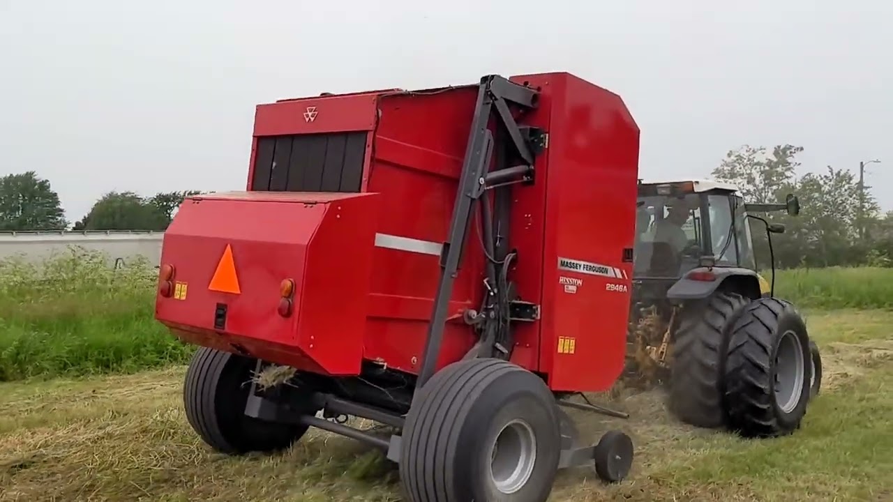 Round Baling Hay with a Massey Ferguson 2946A | Getting Ready for Harvest