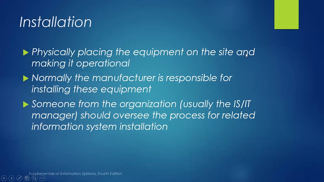 Systems Design and Development Phase IV System Implementation