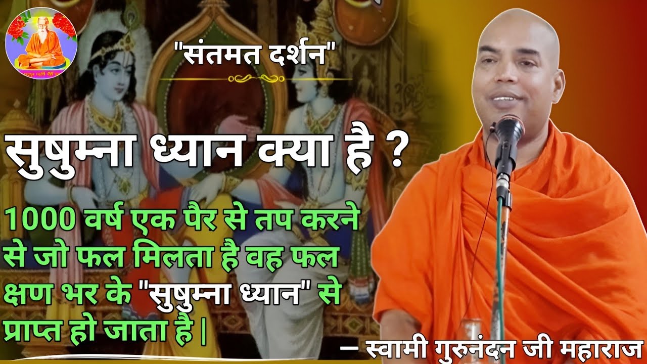सुषुम्ना ध्यान क्या है ? सुषुम्ना ध्यान किस प्रकार से किया जाता है ? स्वामी गुरुनंदन जी महाराज |