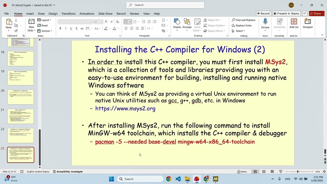 How to install C++ compiler in Windows OS