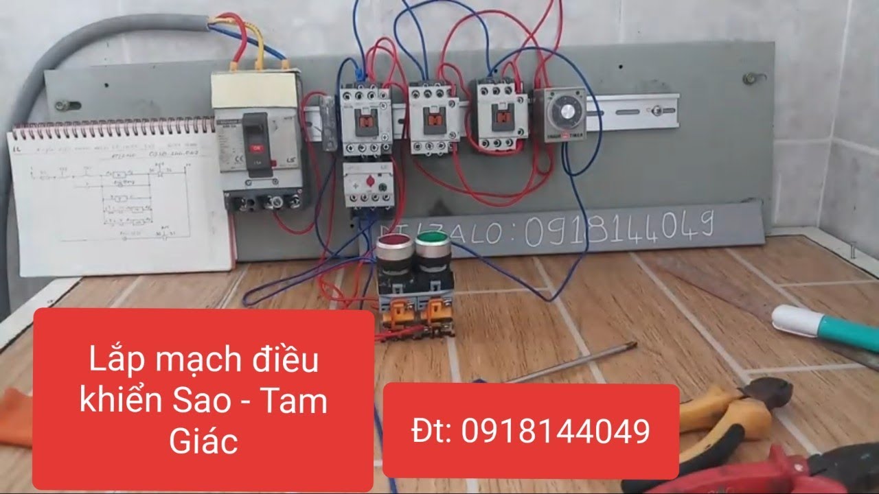 Hướng dẫn lắp mạch điều khiển SAO - TAM GIÁC dể hiểu