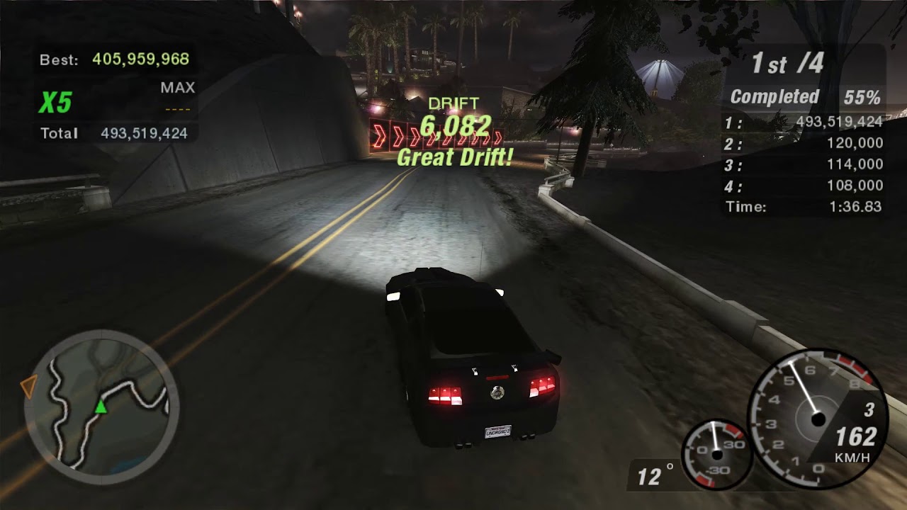 NFS Underground 2 - Cheat Drift | Lighthouse | Ford Mustang GT