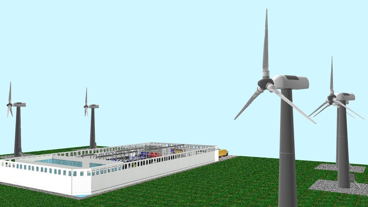 3-D simulation of a Lithium-ion Battery factory -TRAILER