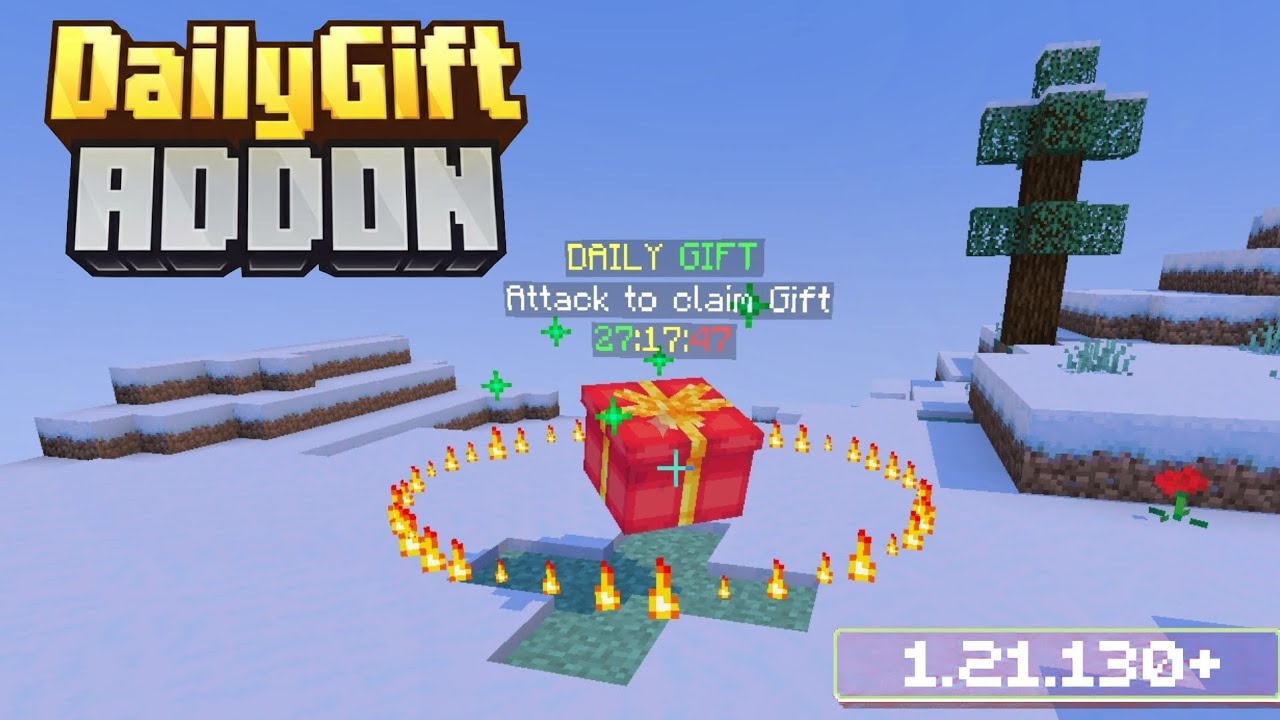 Addon Daily Gift 1.0 Free Download Minecraft bedrock 1.21.130