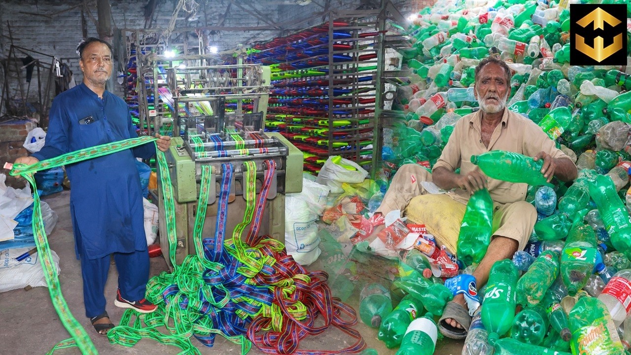 Unbelievable Recycling Secrets! Plastic Bottles into Strong Ropes in Amazing Factory Process