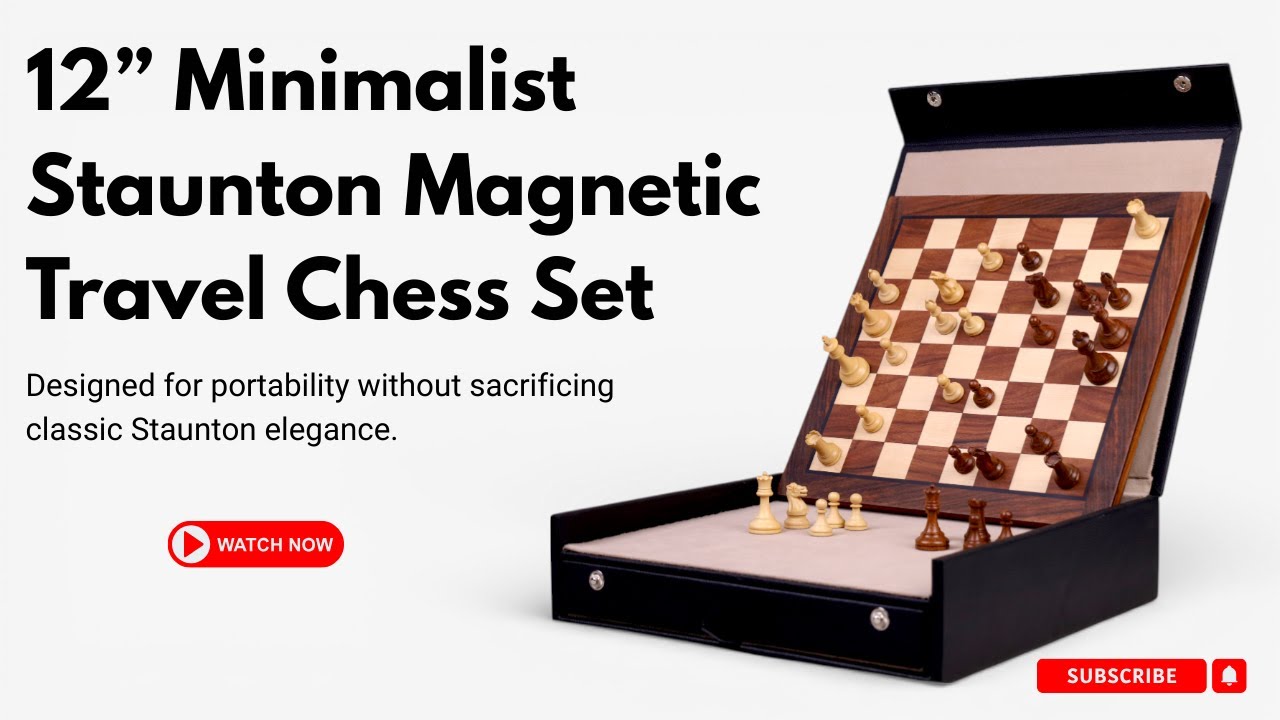 Inside the 12&rdquo; Minimalist Staunton Magnetic Travel Chess Set Experience #chess #woodworking .