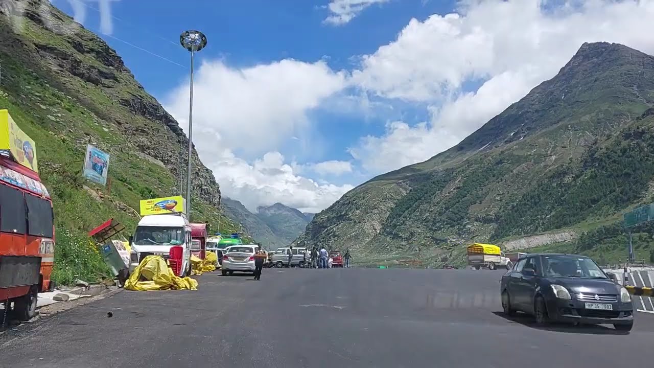 Crossing the great Atal Tunnel while moving from Sissu to Manali